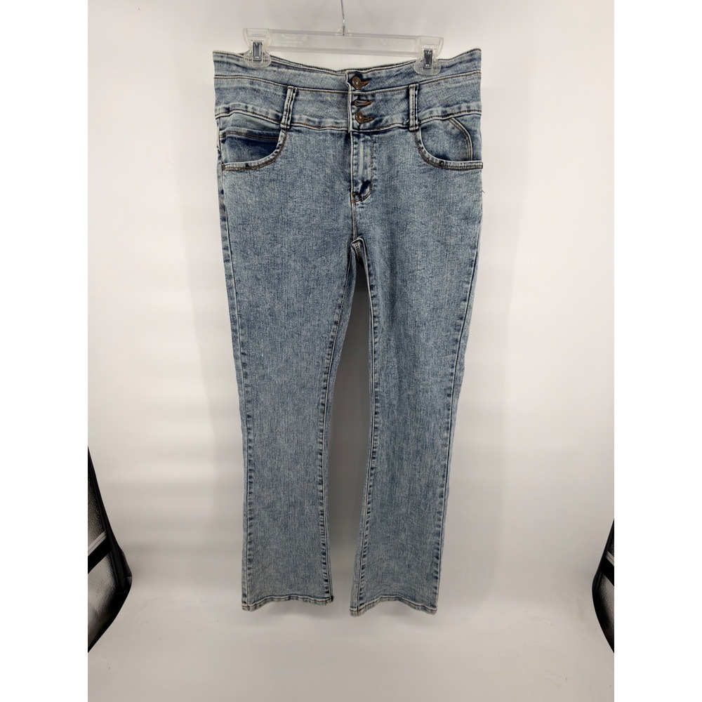 Moda Xpress High Waist Butt Lifting Acid Wash Bootcut Jeans Size 17/18 Plus GOGO